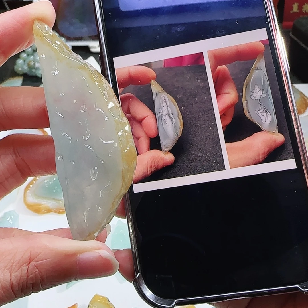 定制翡翠未镶嵌缅甸翡翠挂件