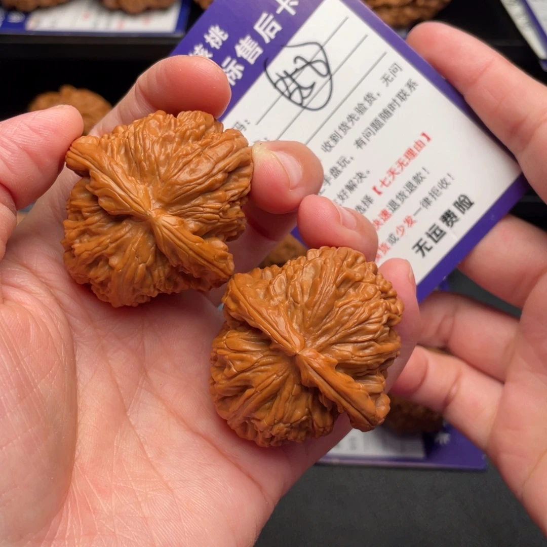 四***0把件文玩核桃白狮子42