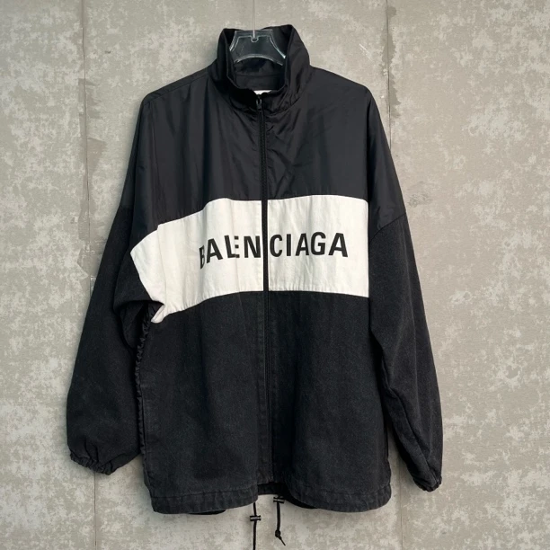 未使用 Balenciaga/巴黎世家 36*1/巴黎世家冲锋衣拼接外套/17156