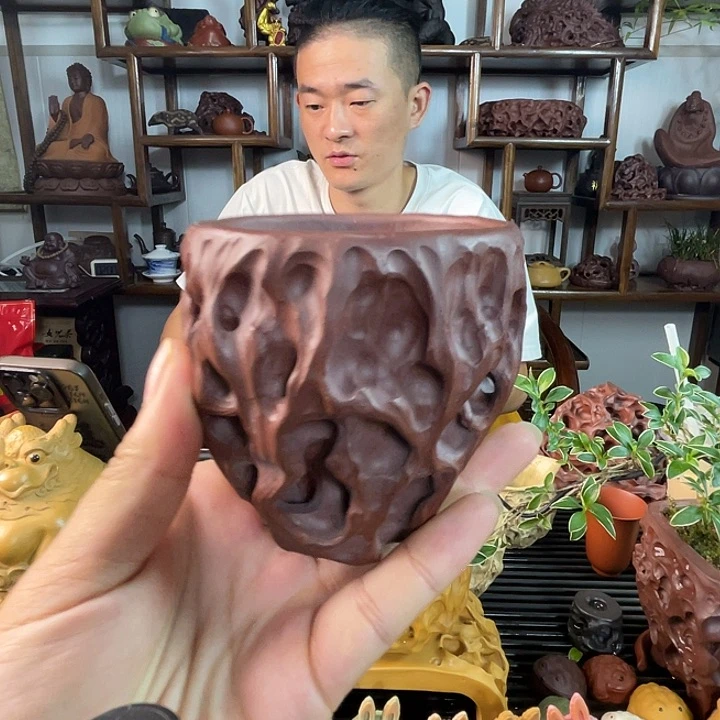 茶壶紫砂太湖石主人杯