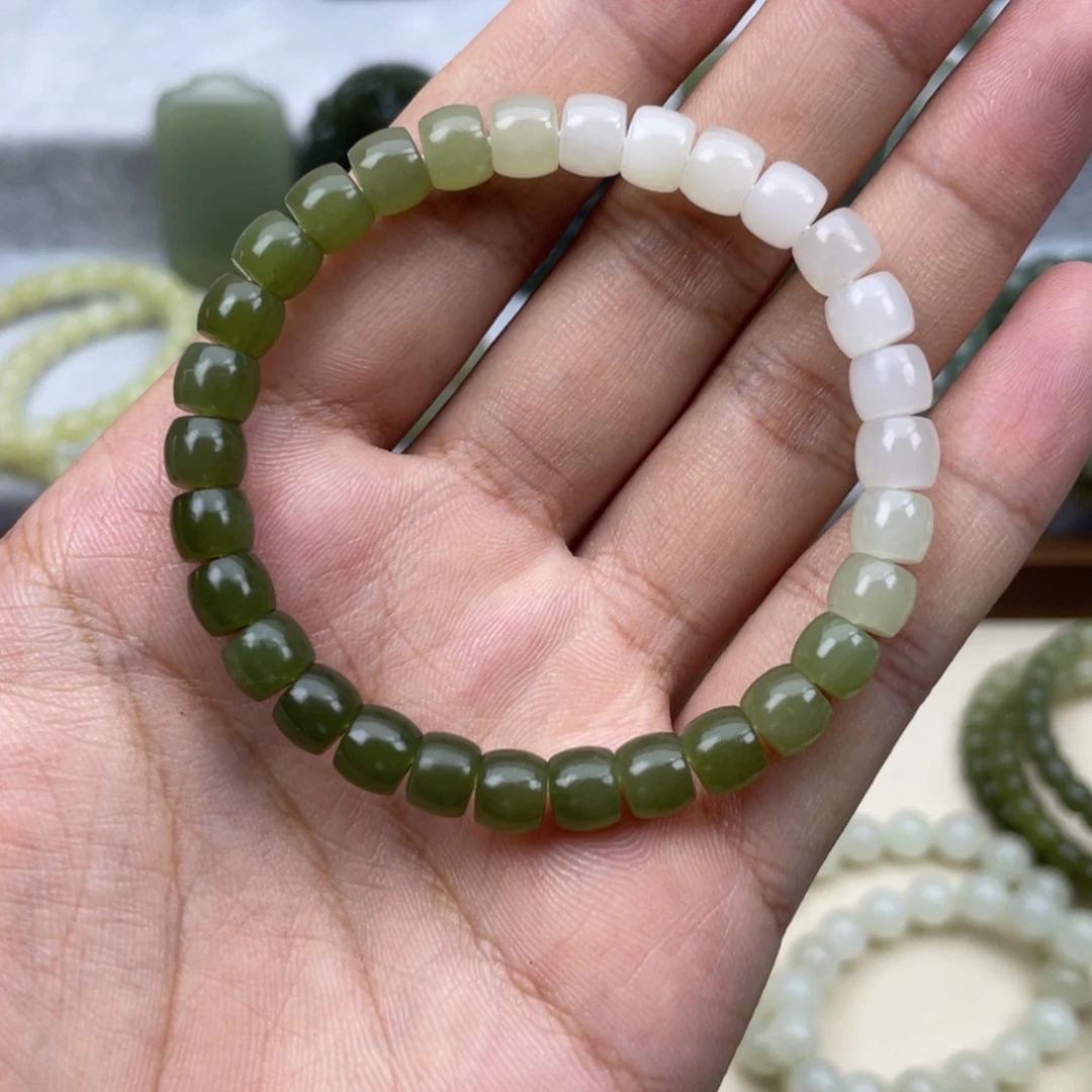 手链未镶嵌和田玉（糖玉）