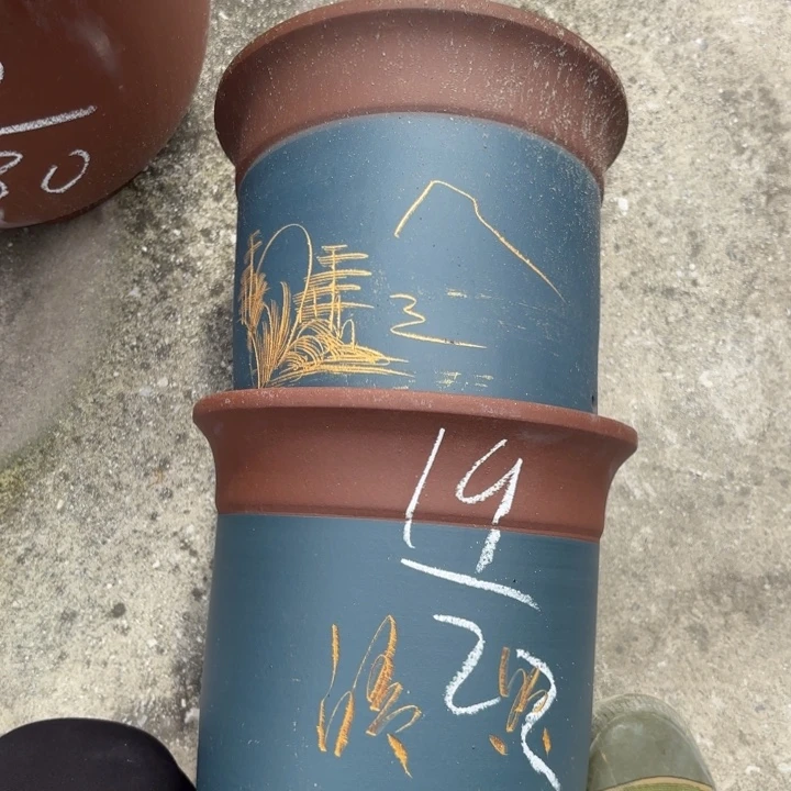 紫砂花盆紫砂的花