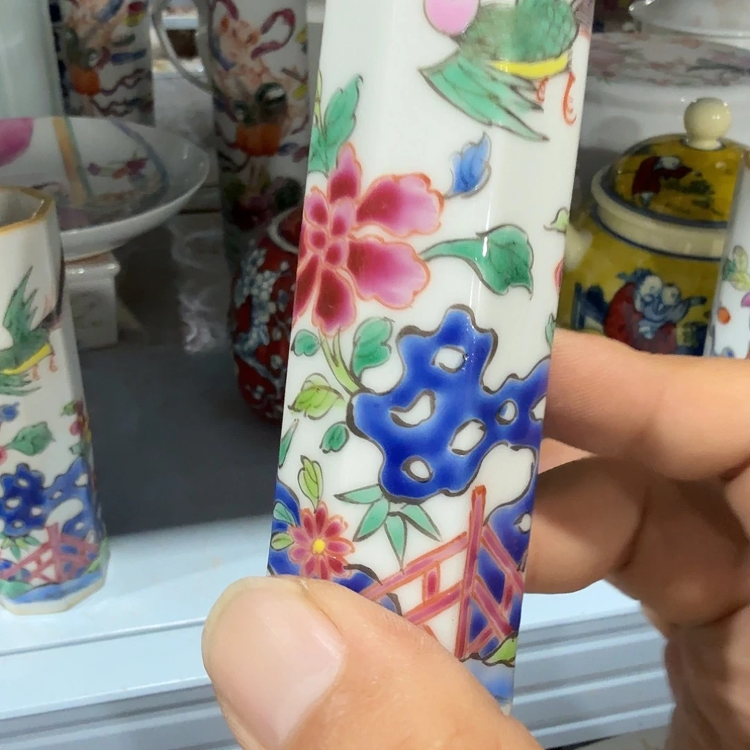 瓷片摆件手绘瓷器处理