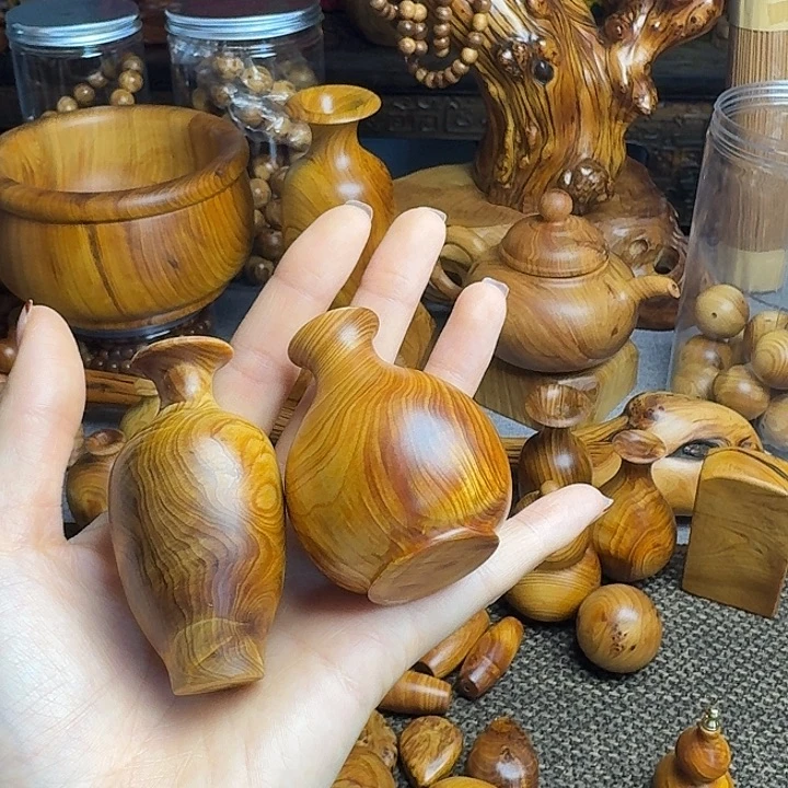 啊***锅柏木（崖柏）北太行崖柏手工花瓶2个