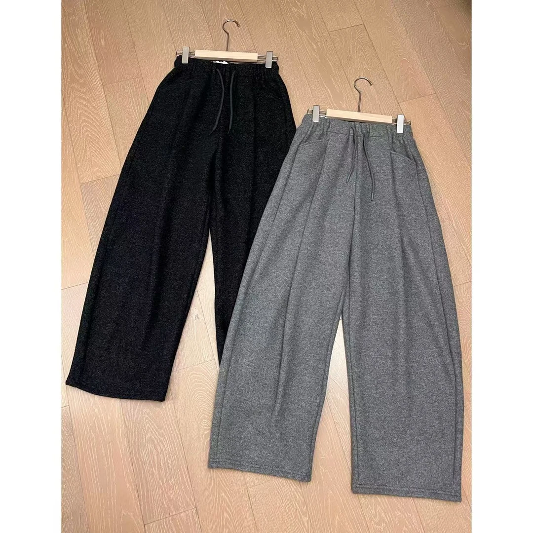 【加绒垂垂裤】冬季捏着松紧腰休闲裤 2411B5304