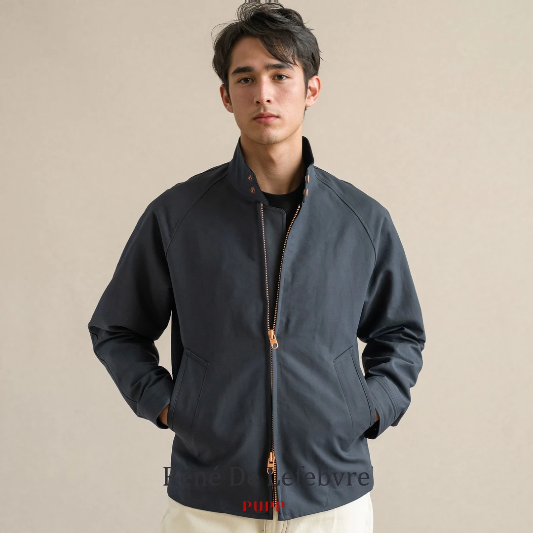 René De Lefebvre【政治家水墨系列】秋男士立领哈灵顿行政夹克外套