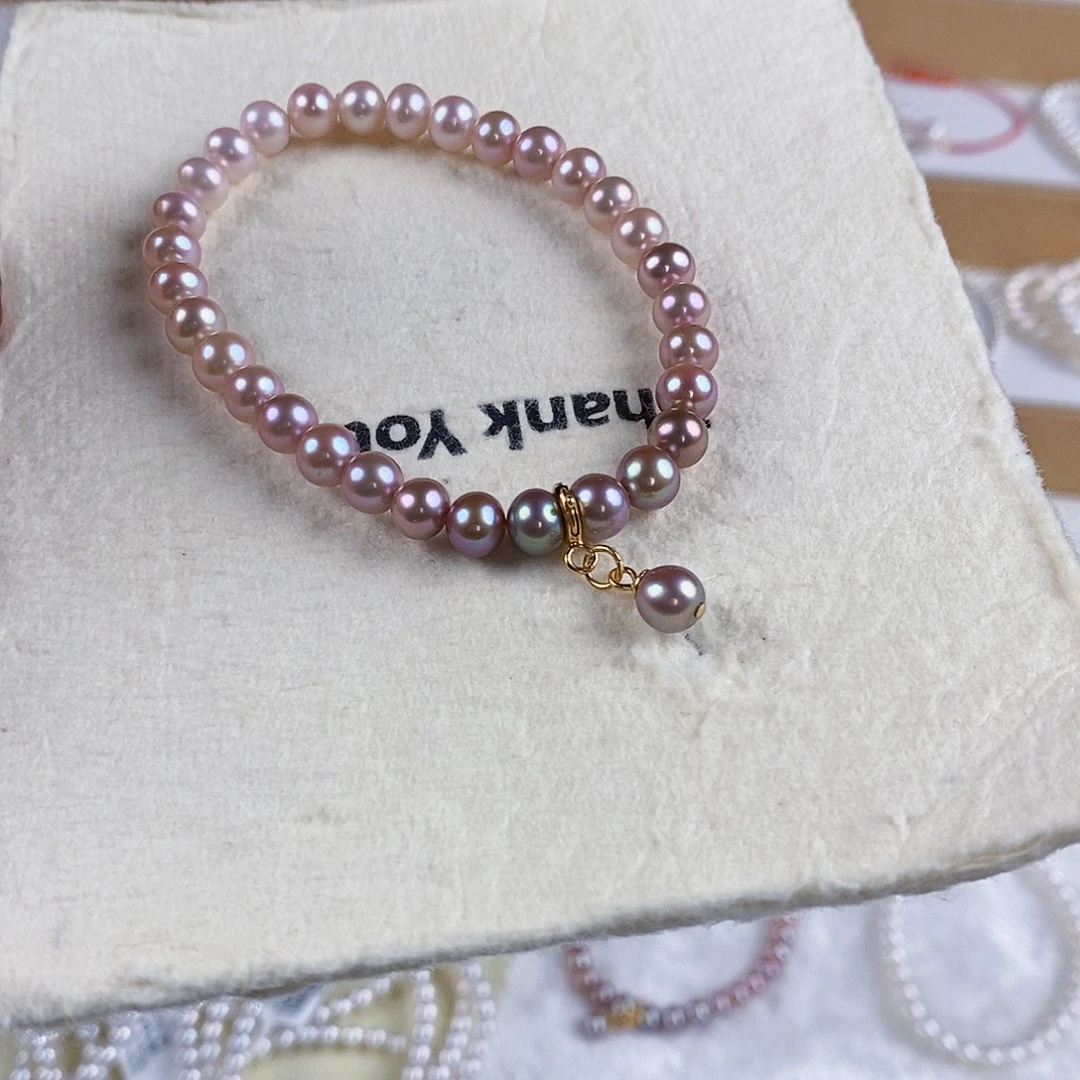 钛钢手绳淡水珍珠