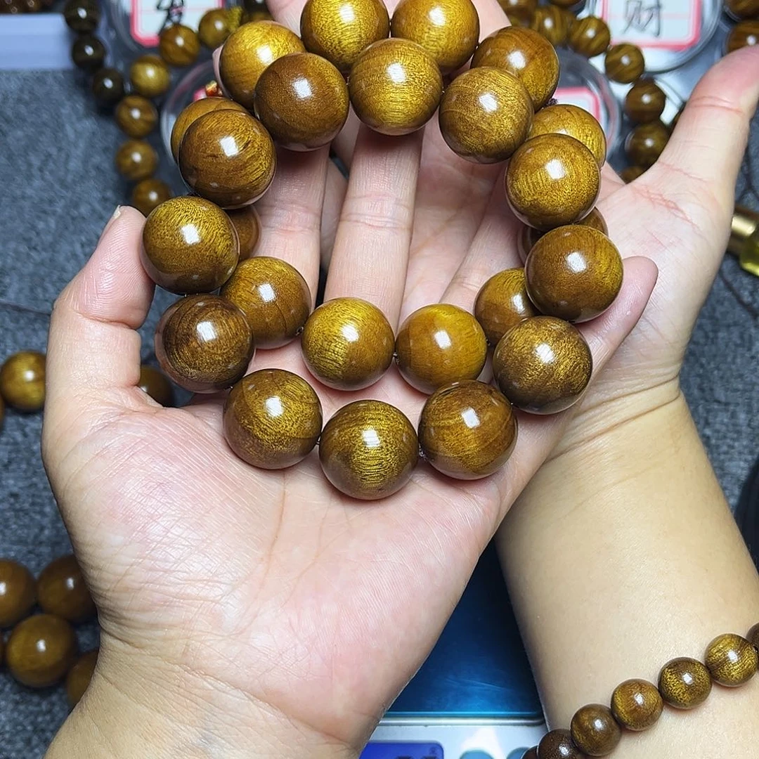 金丝楠手串/手链金丝楠2.0高油高密影子波43克重
