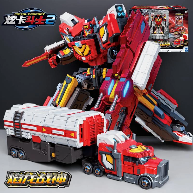 正版炫卡斗士2第二季焰龙战神炎龙机甲玄旋咔变形机器人男孩玩具