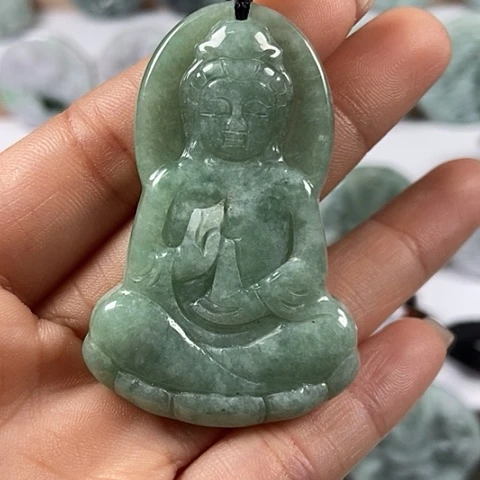 翡翠颈饰未镶嵌观音福利