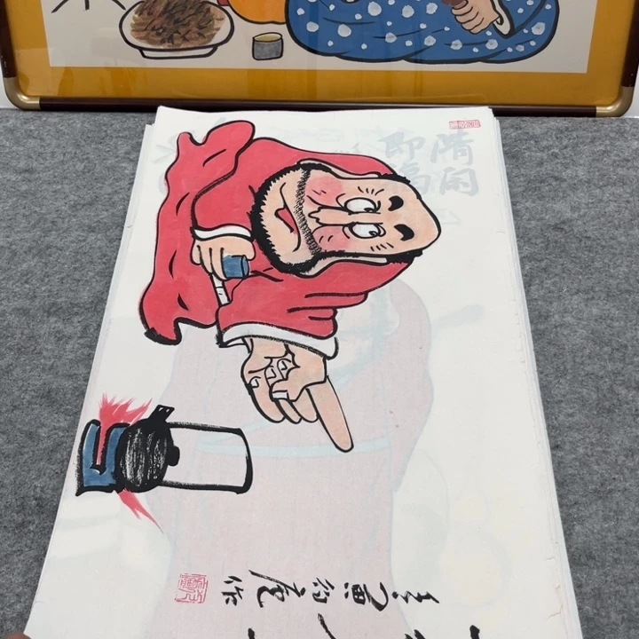 国画手绘禅意画一物一拍