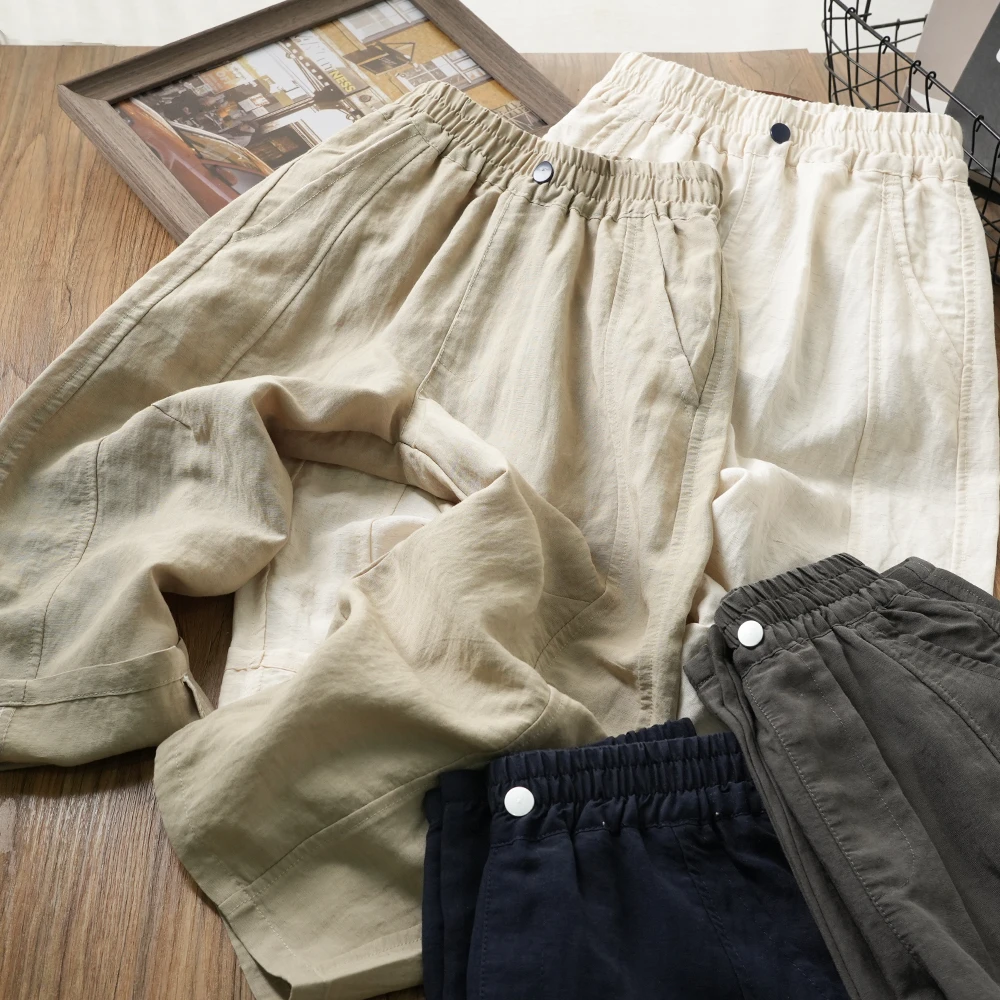 夏季凉感阔腿裤儿童简约百搭长裤透气中大童舒适裤子S1046