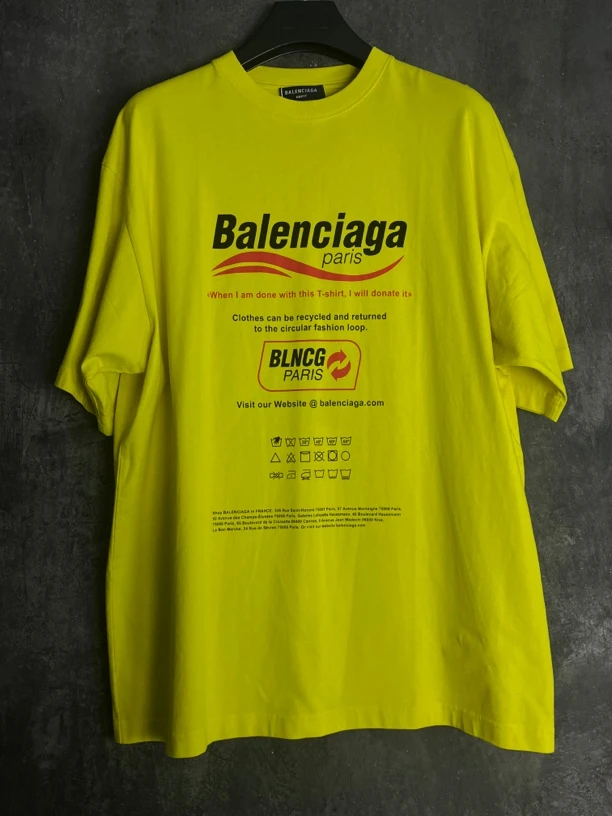 全新未使用 Balenciaga/巴黎世家 XS码*1/环保logo可乐短袖/01749