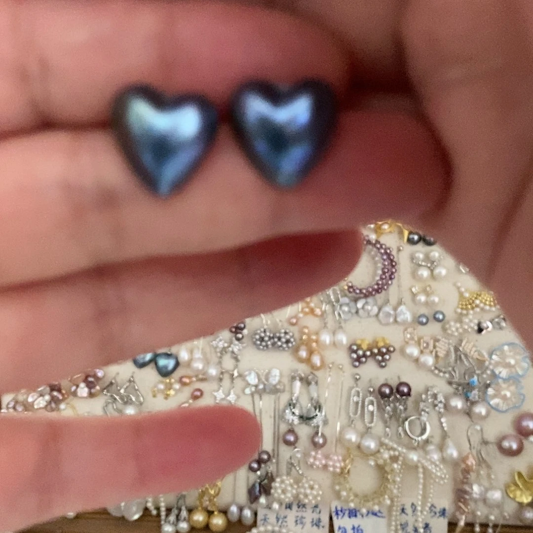 银S925镶嵌耳饰淡水珍珠