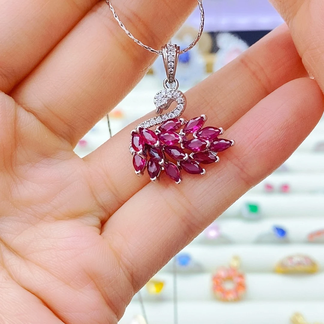 吊坠(赠链)未镶嵌红宝石