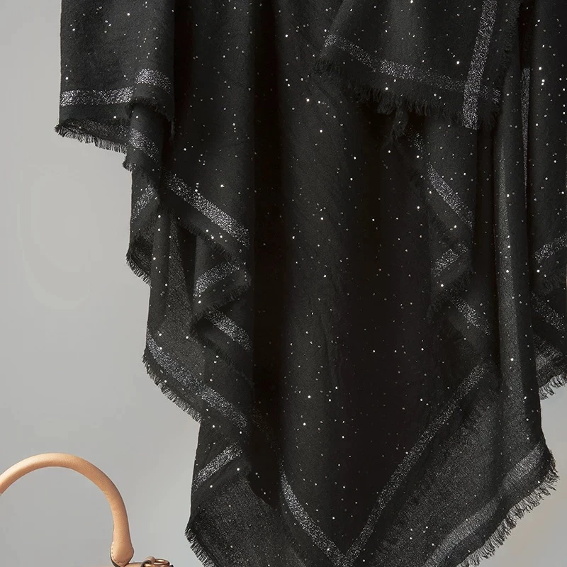 乐持二店·【闪闪星】GAO级感亮片时尚披肩围巾