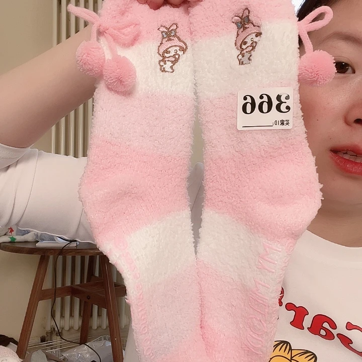 三醋酯纤维美乐蒂小毛球地板袜366