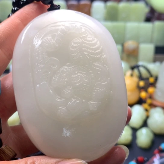 石材方解石手把件