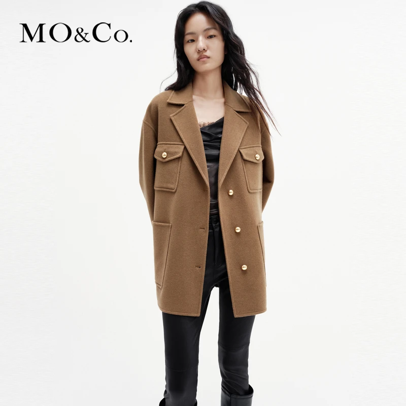 【赵老板专属】MOCO冬西装绵羊毛双面呢外套MBC4COTT25