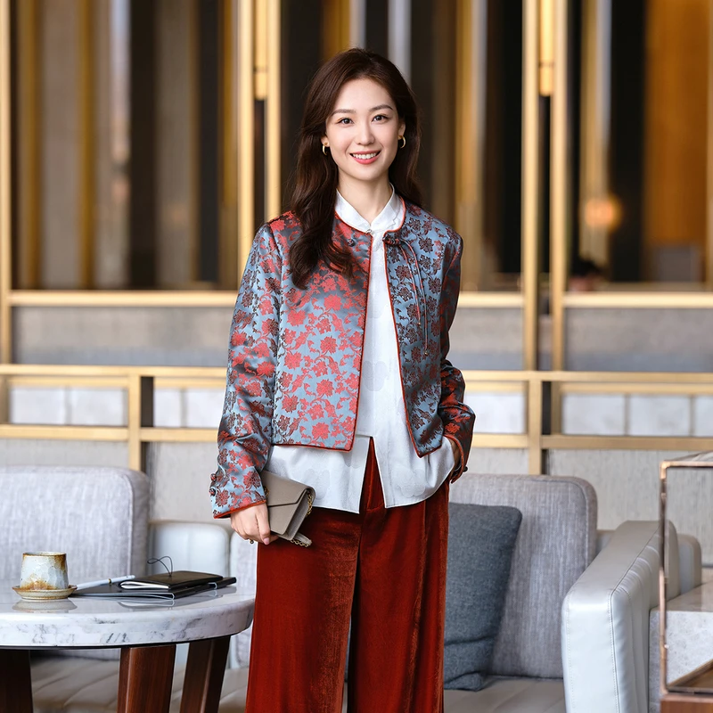 【雅莹宋锦臻藏系列】重磅桑蚕丝锦缎丝绵服 新品M101A