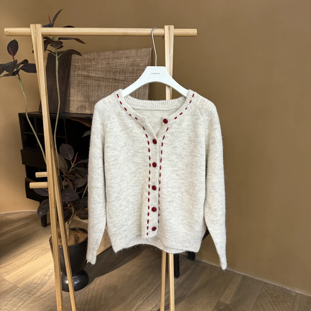 【大头韦韦】文艺软糯秋冬复古毛衣外套785124