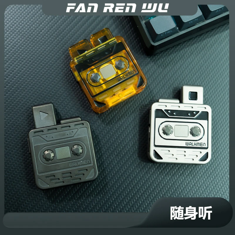 【FAN.R.W】ATiEDC随身听往复式叮叮按压推牌新玩法解压玩具EDC金属