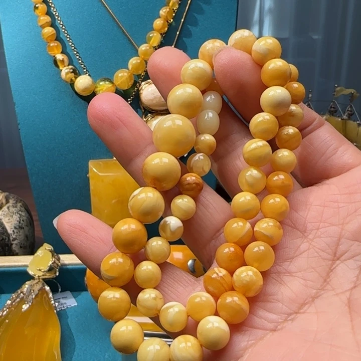 琥珀未镶嵌颈饰波兰设计款琥珀蜜蜡