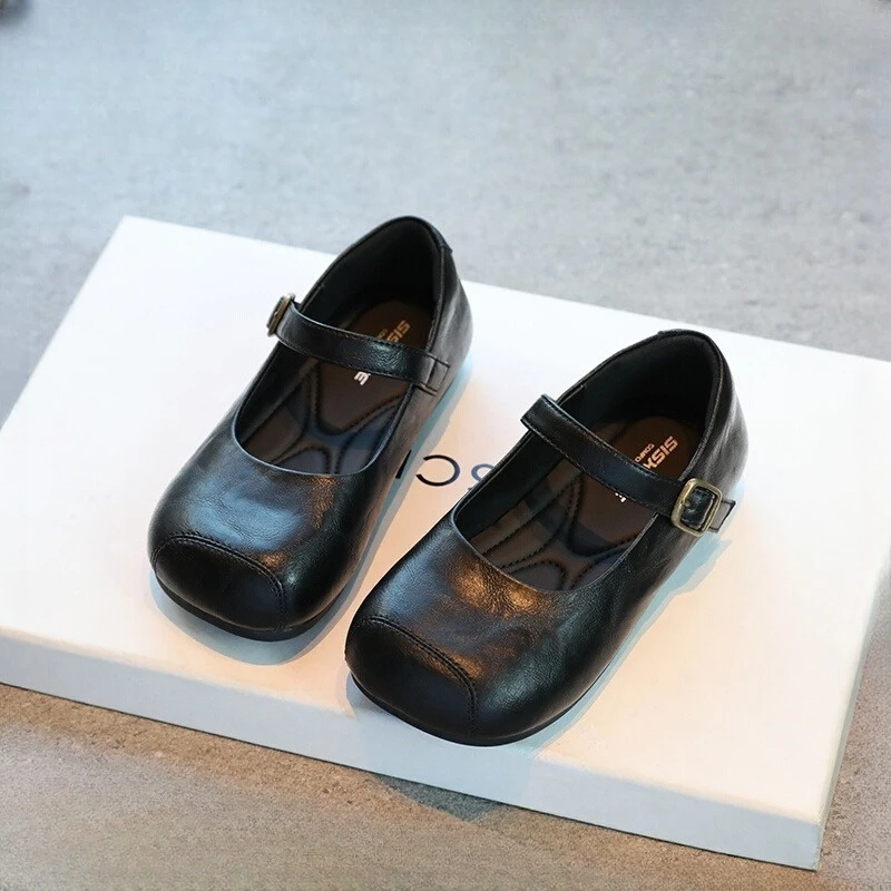 ABC女童皮鞋春夏儿童单鞋女宝2025新款春季女孩黑色玛丽珍鞋软底