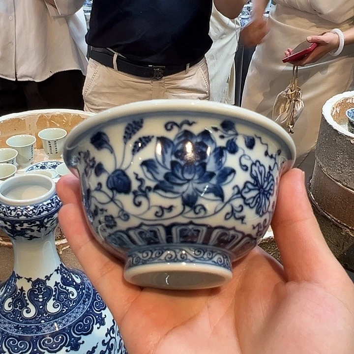 钟家窑开窑莲花压手杯