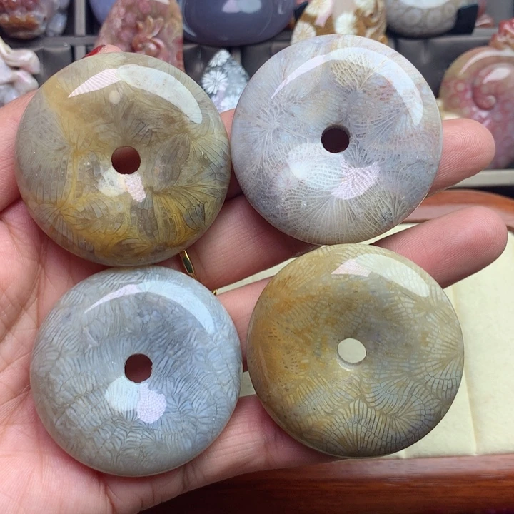 硅化珊瑚（珊瑚玉）颈饰未镶嵌喵**二