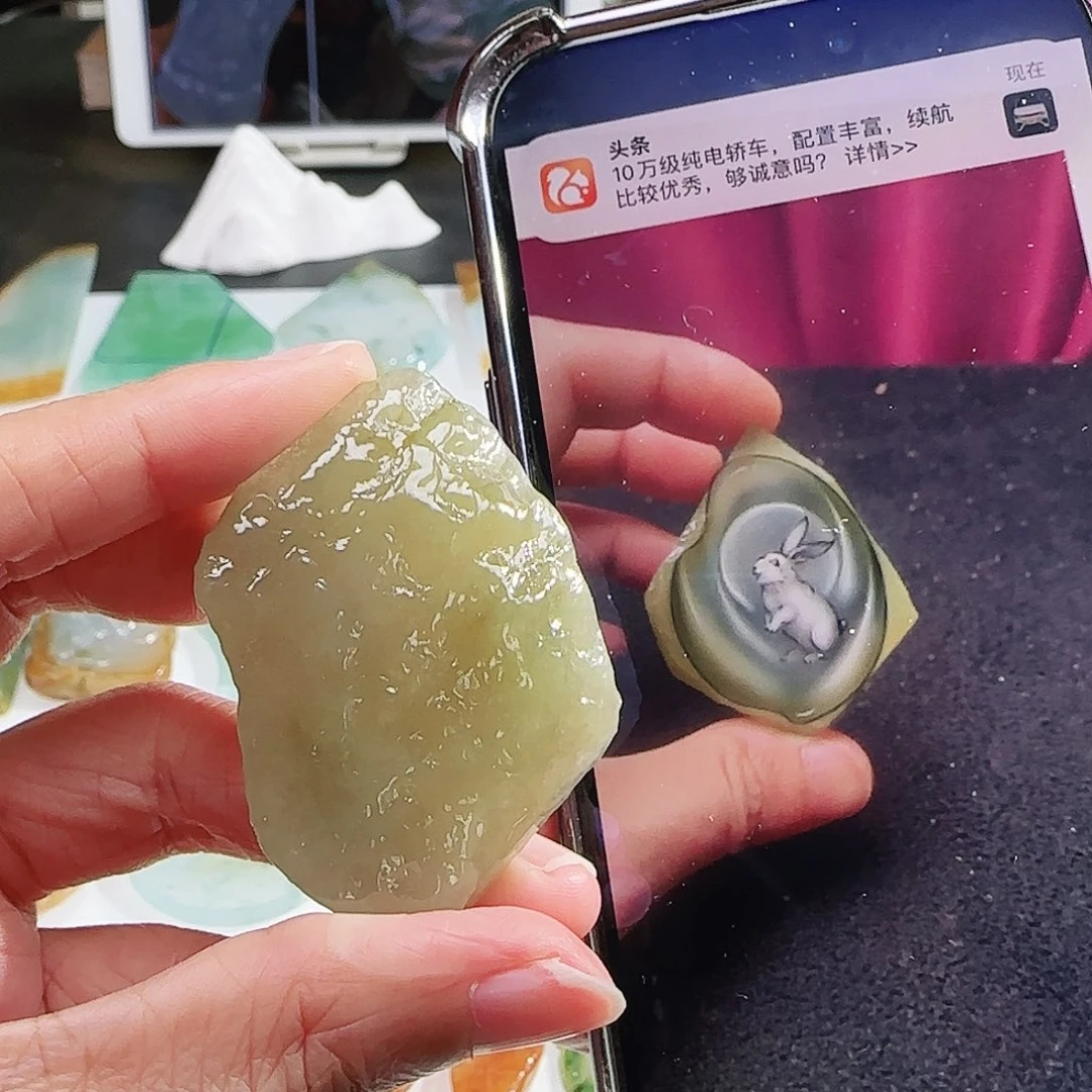 定制翡翠未镶嵌缅甸翡翠挂件