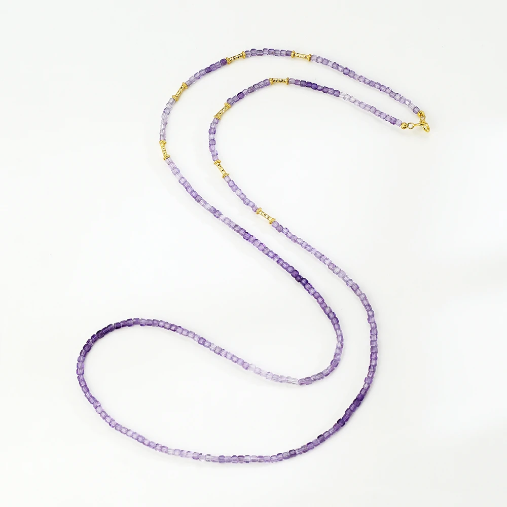 孤品银925紫水晶百搭项链（65公分）44331