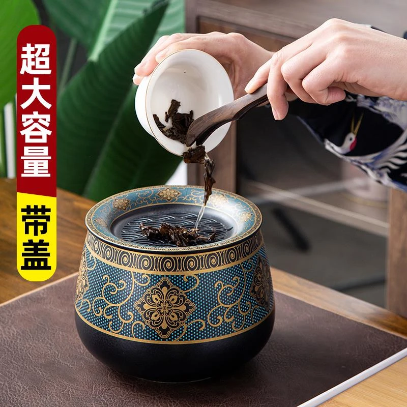 茶渣缸茶洗特大号日式堆花禅意家用功夫茶具配件茶盂水盂带盖笔洗