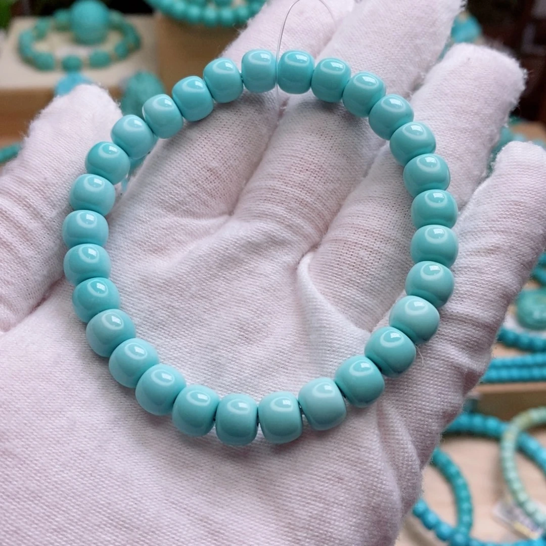 绿松石未镶嵌原矿高瓷无油无科技