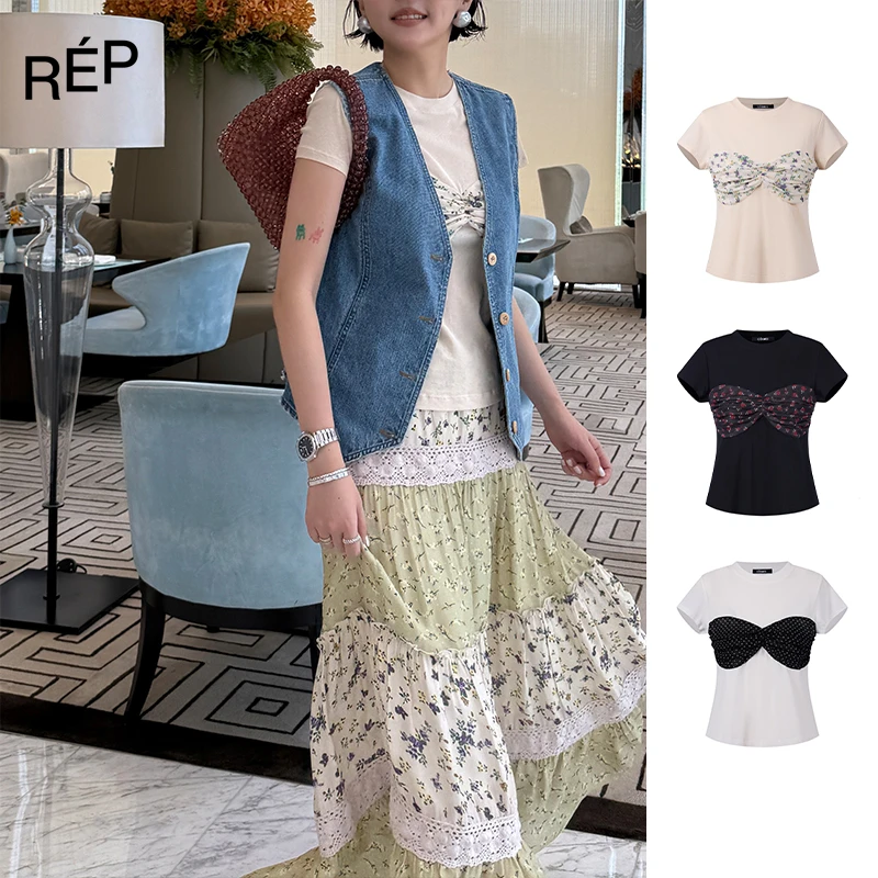 REP-COEMES设计师品牌蝴蝶结撞色修身短袖T 25JUNE PACKAGE