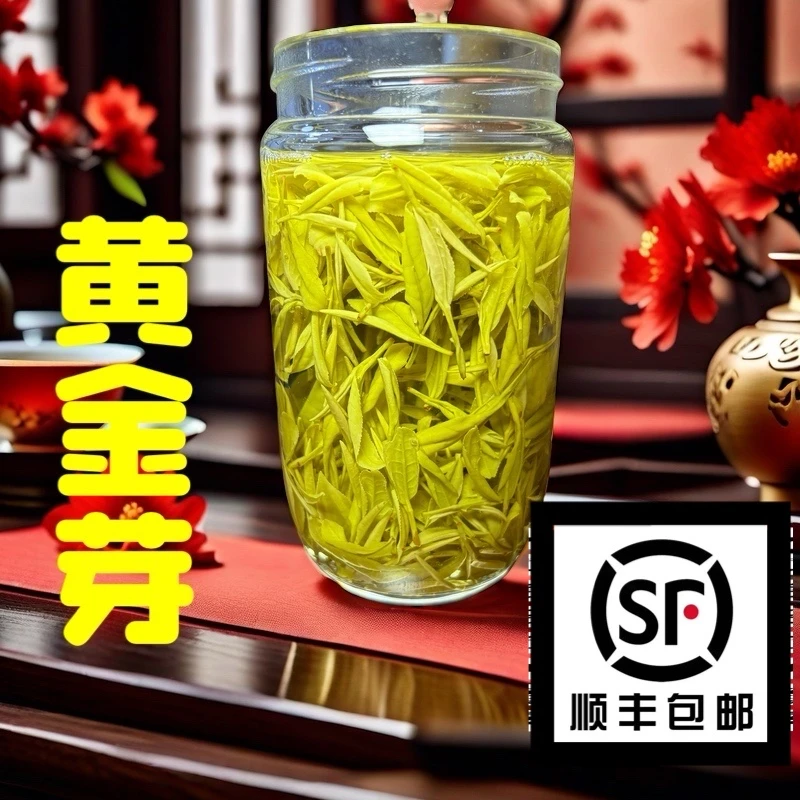 2025新茶黄金芽（黄奎豆香花香直条H288）原产地明前嫩芽绿茶