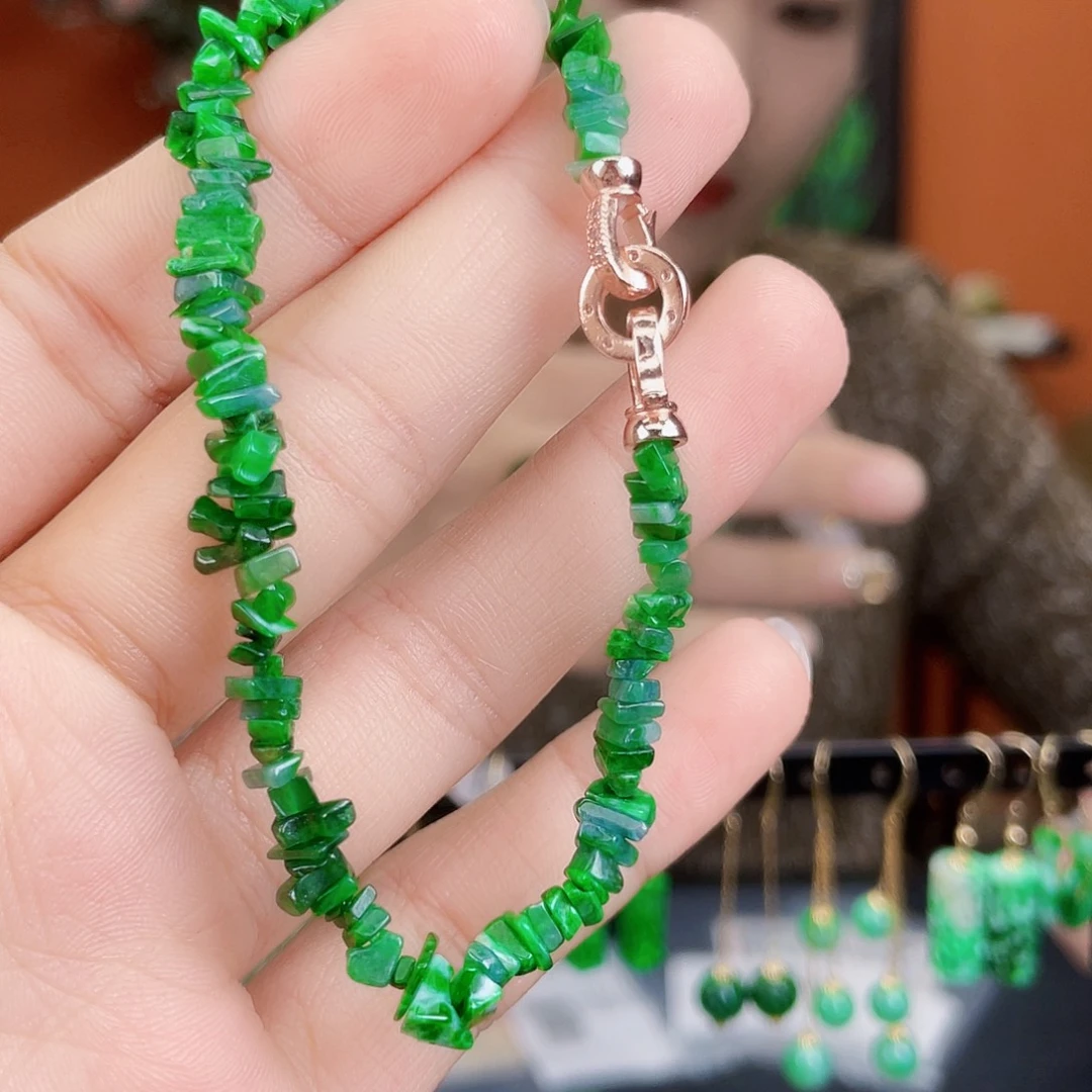 翡翠未镶嵌耳饰饰品