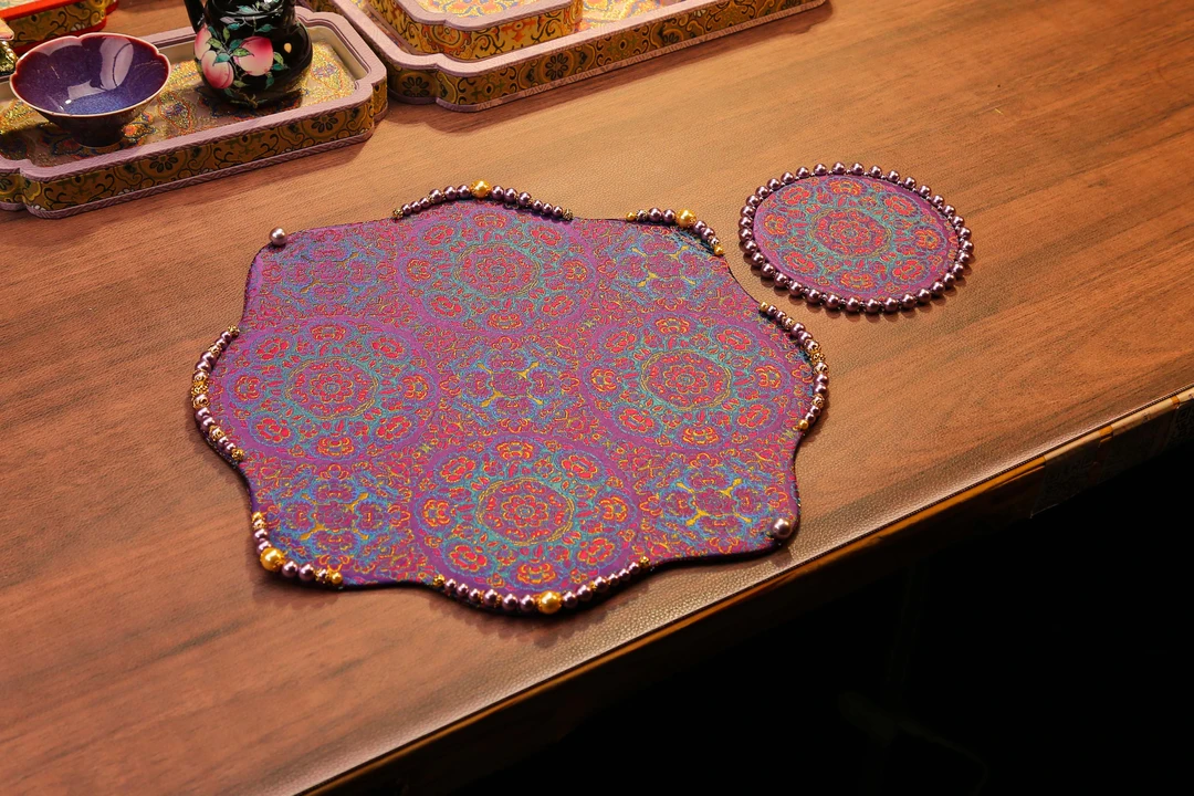 CX1100 织锦缎 手工高档茶席 轻奢中式茶壶杯垫 茶道配件