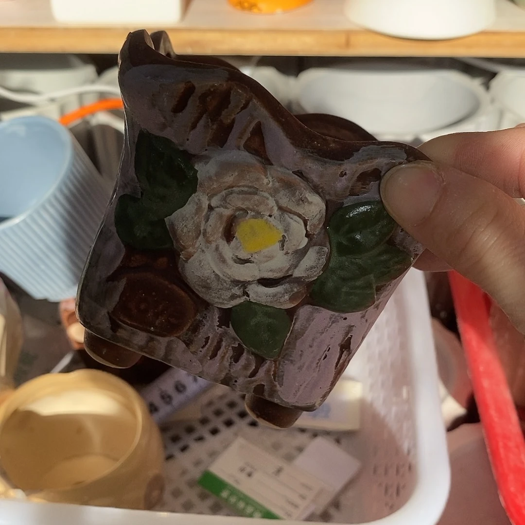 陶杯子陶盆有孔 窑裂修补 介意勿拍