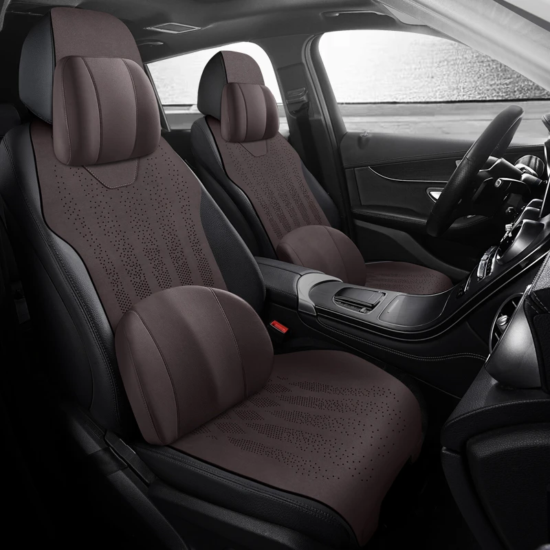 亚麻卡通氪新能源zeekr通用四季座套汽车坐垫适用极座垫防滑001