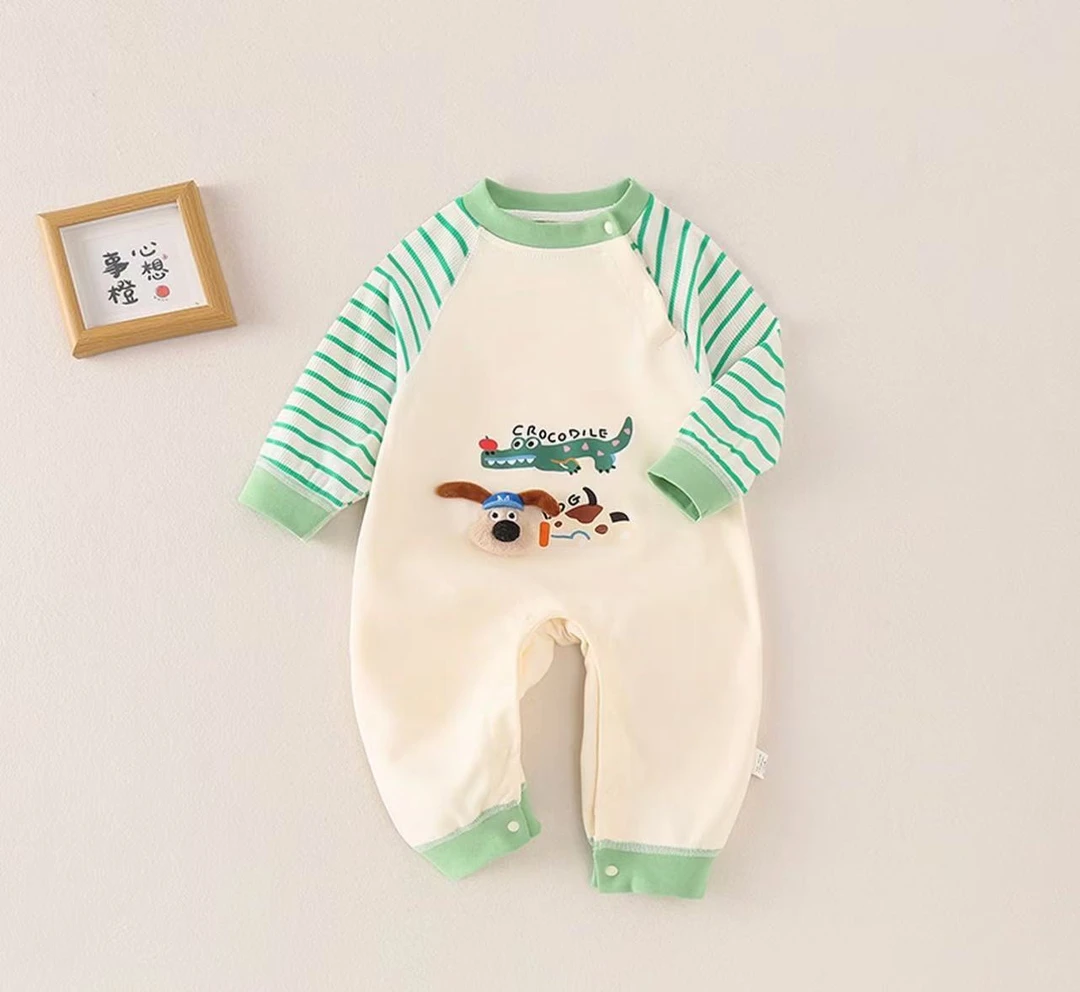 长袖男宝女宝中秋衣服秋季秋装爬服春秋哈衣连体衣