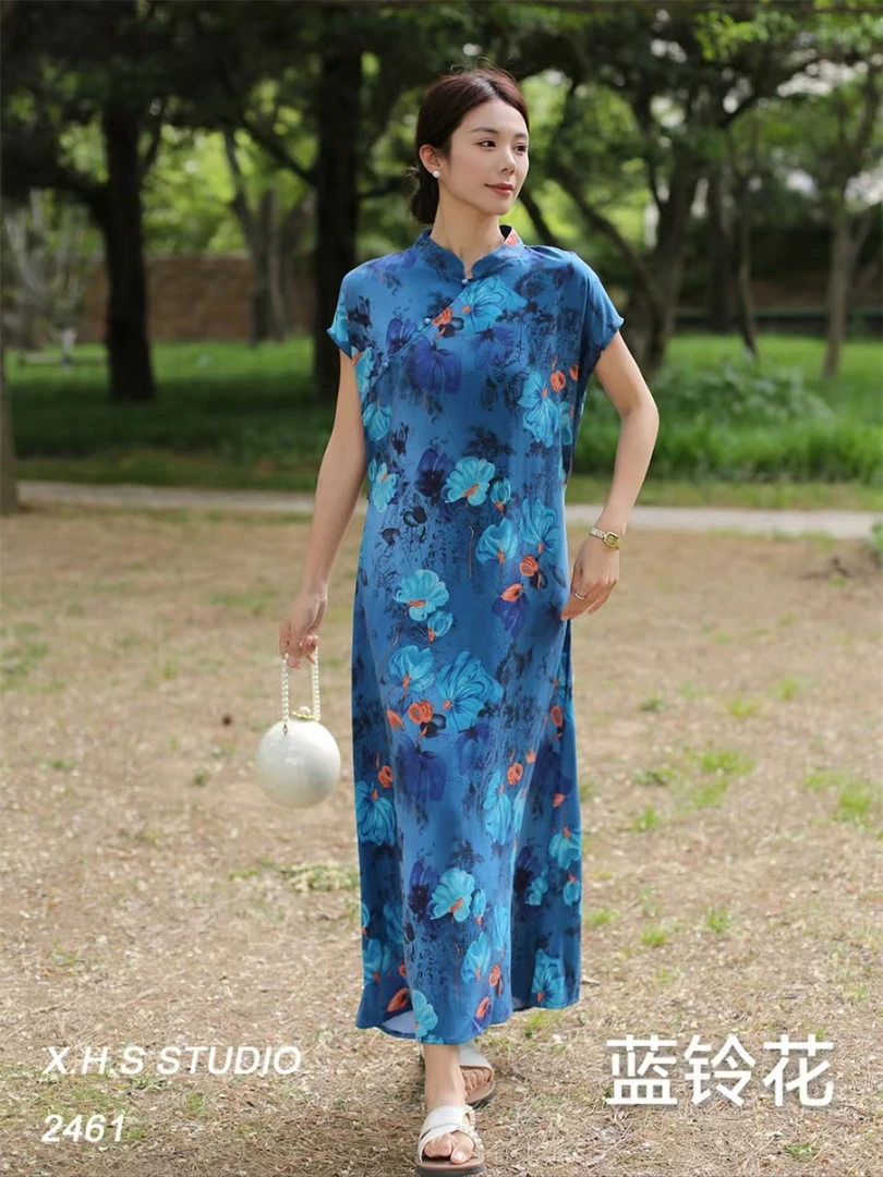 NXH-[碎花旗袍小众]2025初夏新款女舒适感休闲连衣裙GG-2461