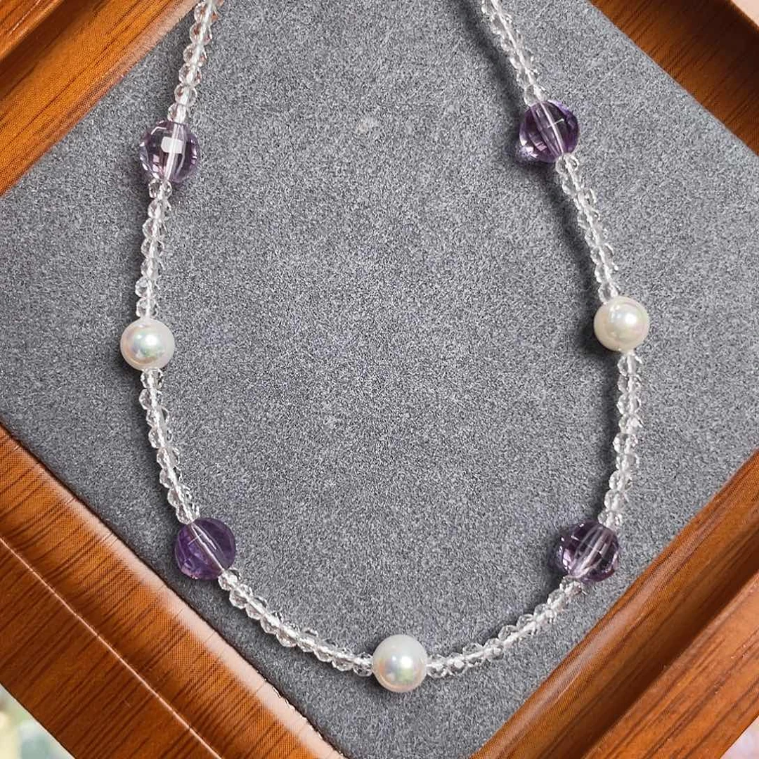 水晶手链合金紫水晶手链