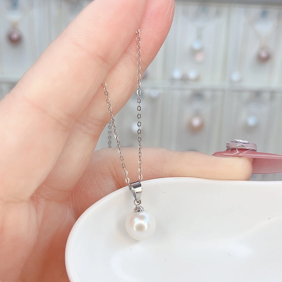 合金淡水珍珠吊坠(赠链)