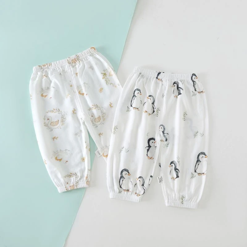 2件装儿童防蚊裤薄款男女童夏季灯笼裤婴儿宝宝夏天宽松空调裤