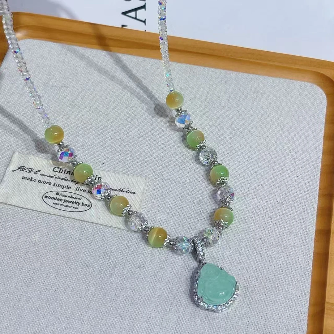 B906绿色水水闪闪项链