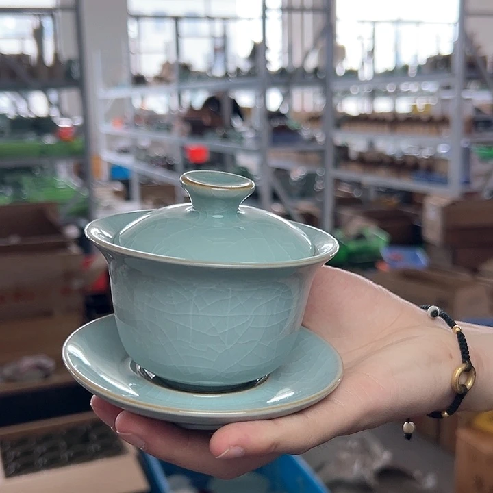 龙泉云间青瓷小米茶器