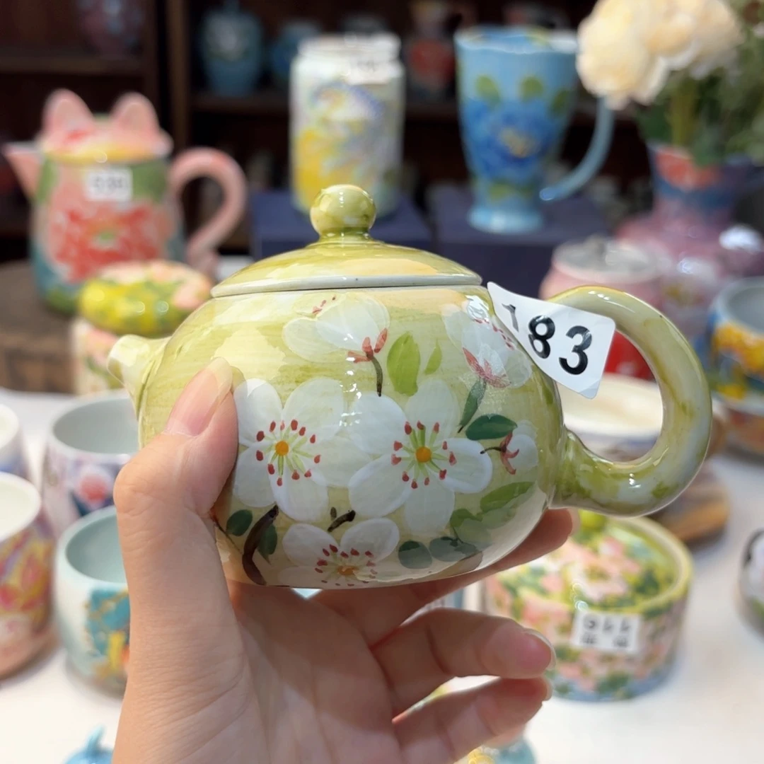 景德镇手绘高温釉下彩陶瓷茶具