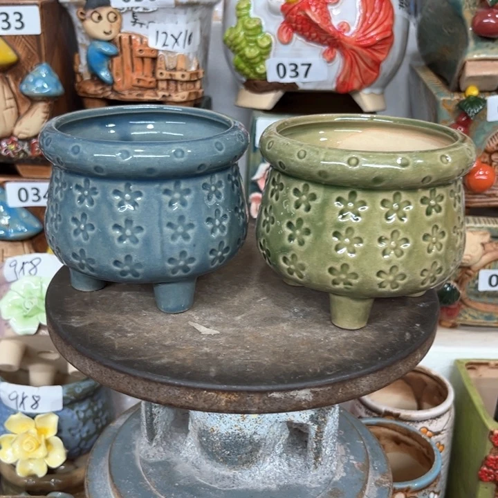 紫砂花盆粗陶材质多肉花盆