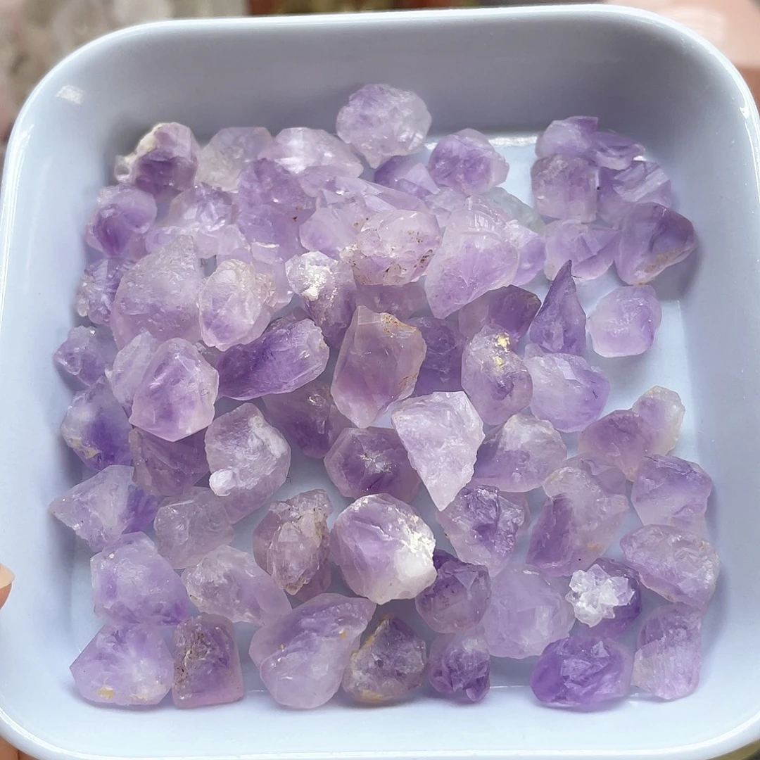水晶未镶嵌珠宝半成品17紫水晶碎石块